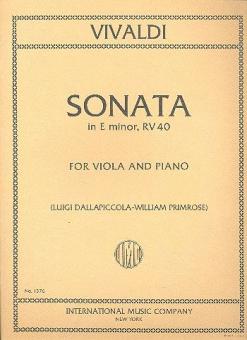 Viola Sonata E minor RV.40 
