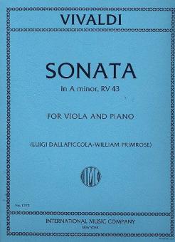 Viola Sonata no. 3 A Minor RV43 