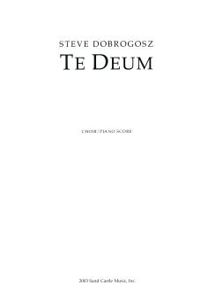 Te Deum (vocal score) 