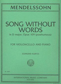 Song Without Words in D major, Op. 109 post. 