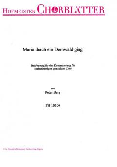 Maria durch ein Dornwald ging 