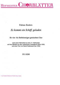 Es kommt ein Schiff geladen 