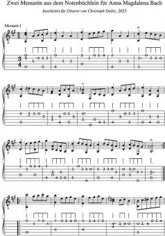 2 Menuette aus dem Notenbüchlein für Anna Madgalena Bach 