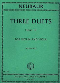 3 Duets, Op. 10 
