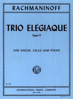 Trio Elégiaque No. 2 in D minor, Op. 9 