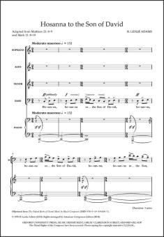 Hosanna to the Son of David 