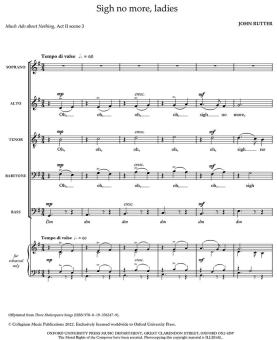 Sigh no more, ladies 