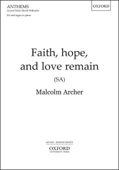 Faith, hope, and love remain 