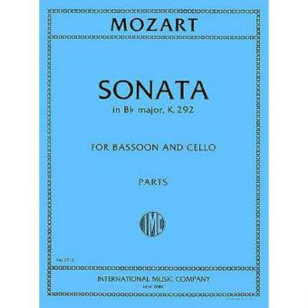 Sonata in B flat major, K. 292 for Bassoon & Cello 