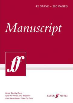 200-page A4 Manuscript Pad, 12-stave 