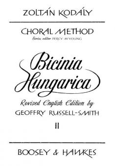 Bicinia Hungarica Choral Method Vol. 11/2 