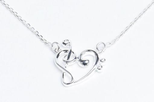 Pendentif Cœur de Clés + Chaîne de cou 40 cm HazenArt 