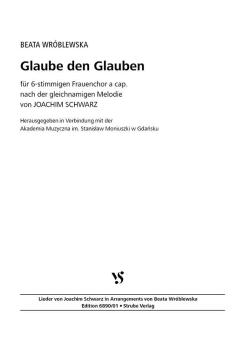 Lieder von Joachim Schwarz 