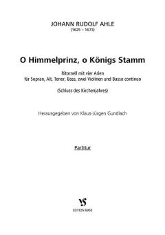 O Himmelprinz, o Königs Stamm 