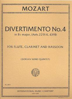 Divertimento No. 4 in B flat major, K. 439d (Anh. 229) 
