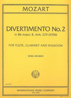 Divertimento No. 2 in B flat major, K. 439b (Anh. 229) 
