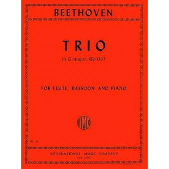 Trio in G major, WoO 37 for Flute (or Violin), Bassoon (or Cello) & Piano 
