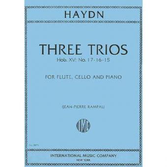 Three Trios (F,D,G) For Flute, Cello & Piano 