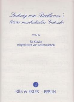 Letzter Musikalischer Gedanke Woo62 