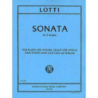 Sonata in G major for Flute (or Violin), Viola (or Cello) & Piano (with 2nd Cello ad lib.) 