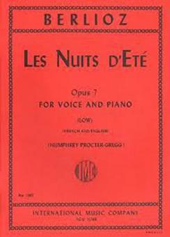 Les nuits d'eté op. 7 für tiefe Stimme 