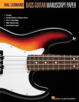 Hal Leonard Bass Guitar Manuscript Paper 