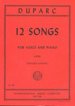 12 Songs for Low Voice 