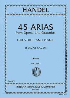 45 Arien aus Opern und Oratorien Band 1 für hohe Stimme 