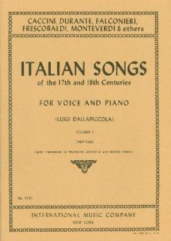 Italian Songs of the 17th and 18th Centuries Vol. 1 Medium 