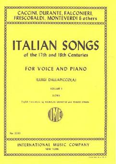 Italian Songs of the 17th and 18th Centuries Vol. 1 Low 