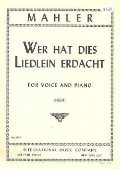 Wer hat dies Liedlein erdacht für hohe Stimme 