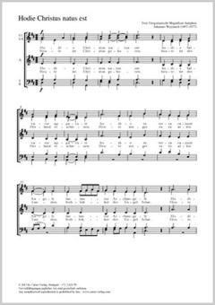 Hodie Christus natus est D-Dur Download