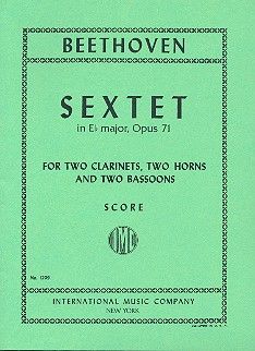 Sextet in E flat major, Op. 71 For 2 Clarinets, 2 Horns & 2 Bassoons 