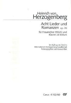 8 Lieder und Romanzen op. 26 Download