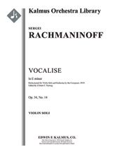 Vocalise, Op. 34, No. 14 in E minor 