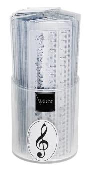 Linealbox Notenzeile transp. 15cm (44 Stück) 