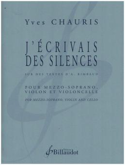 J'écrivais des silences 