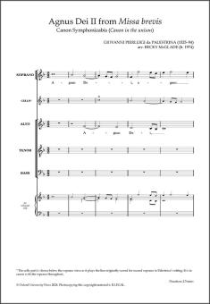 Agnus Dei II from Missa Brevis 