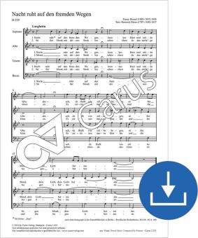 Nacht ruht auf den fremden Wegen H 225 Download