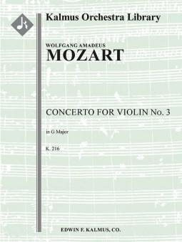 Concerto for Violin No. 3 in G, K. 216 