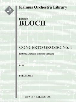 Concerto Grosso No. 1 for String Orchestra and Piano Obbligato, B. 59 