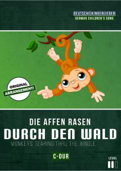 Die Affen rasen durch den Wald 