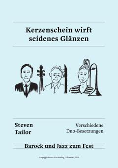 Kerzenschein wirft seidenes Glänzen 