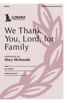 We Thank You, Lord, for Family 