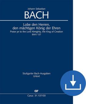 Lobe den Herren, den mächtigen König BWV 137 Download