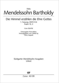 Die Himmel erzählen die Ehre Gottes (1. Fassung) MWV B 6 Standard
