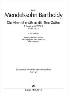 Die Himmel erzählen die Ehre Gottes (2. Fassung) MWV B 6 Standard
