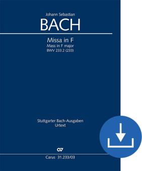 Missa in F BWV 233, BWV3 233.2 Download