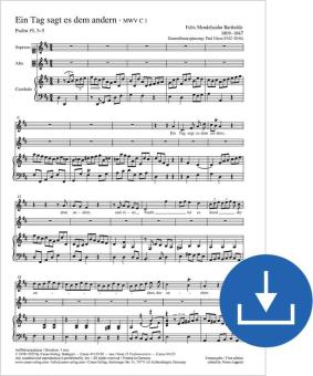 Ein Tag sagt es dem anderen MWV C 1 Download