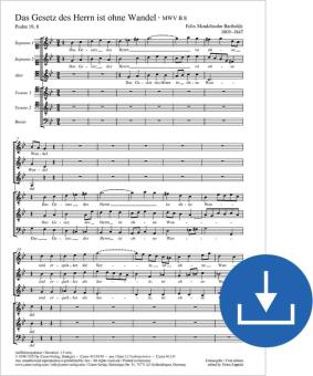 Das Gesetz des Herrn ist ohne Wandel MWV B 8 Download